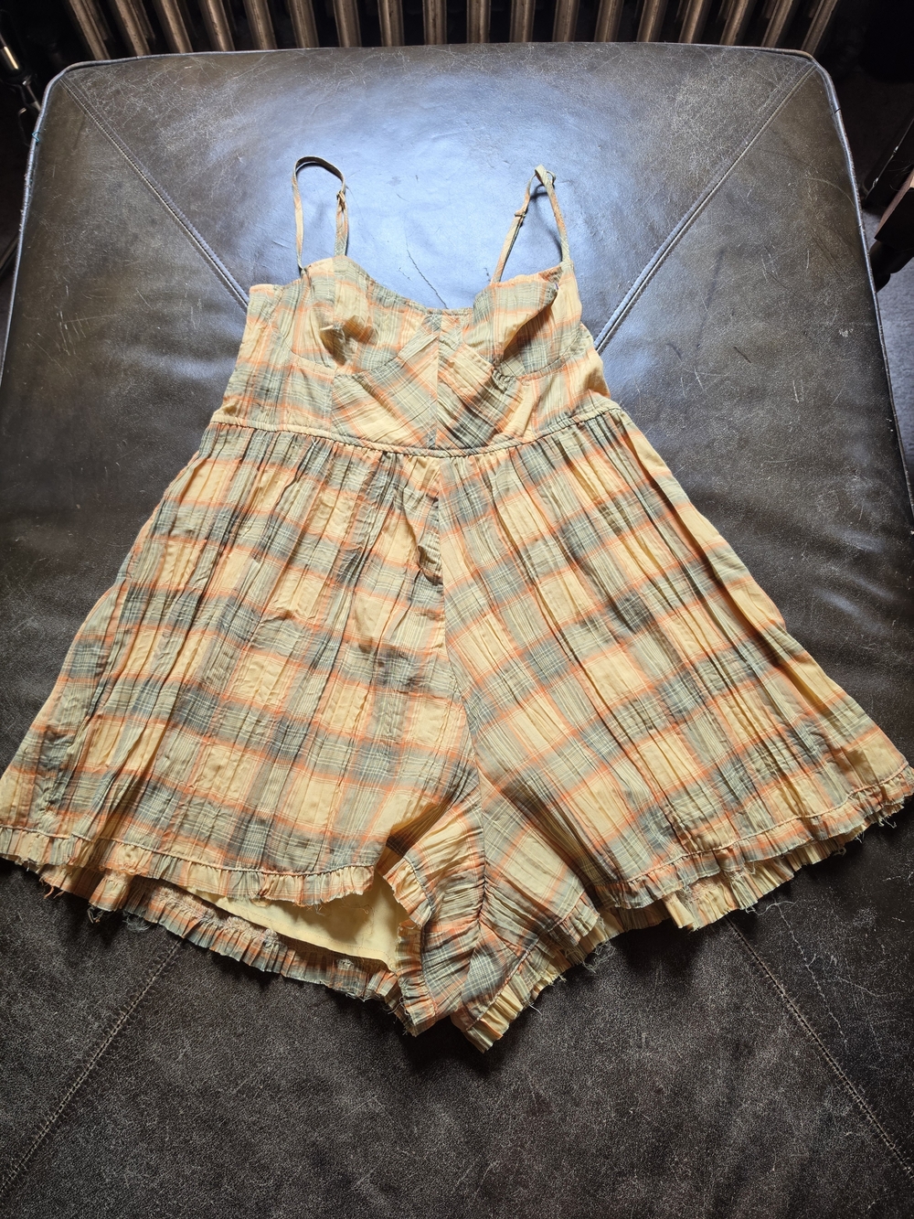 Urban Outfitters Plaid Bustier Romper S NWT